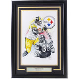 Jerome Bettis Steelers Framed 13x19 Lithograph Signed By Artist Brian Barton PA - Sports Integrity