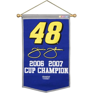 Jimmie Johnson 24x36 Nascar Racing Wool Banner - Sports Integrity