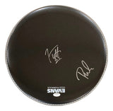 Joe Elliott Phil Collen Def Leppard Signed 15" Black Evans Drum Head 2 JSA ITP - Sports Integrity