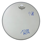 Joe Elliott Phil Collen Def Leppard Signed 15" Flt Gray Remo Drum Head JSA Holo - Sports Integrity