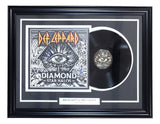 Joe Elliott Phil Collen Sign Frame Def Leppard '22 Diamond Star Halos Record JSA - Sports Integrity