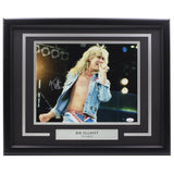 Joe Elliott Signed Framed 11x14 Def Leppard Blonde Hair Photo JSA ITP - Sports Integrity