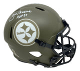 Joe Greene Signed Steelers FS Salute To Service Speed Replica Helmet HOF 87 BAS - Sports Integrity