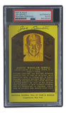 Joe Sewell Signed 4x6 Cleveland Hall Of Fame Plaque Card PSA/DNA 85026250 - Sports Integrity