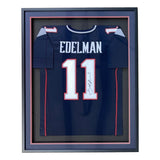 Julian Edelman New England Signed Framed Blue Football Jersey JSA ITP - Sports Integrity