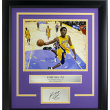 Kobe Bryant Framed 8x10 L.A. Lakers Dunk Photo w/Laser Engraved Signature - Sports Integrity