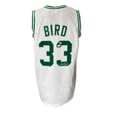 Larry Bird Signed Custom Green Pro - Style Basketball Jersey Bird+JSA ITP - Sports Integrity