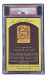 Lou Boudreau Signed 4x6 Cleveland HOF Plaque Card PSA/DNA 85027793 - Sports Integrity