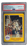 Magic Johnson Signed LA Lakers 1986 Star #2 Trading Card PSA/DNA Gem MT 10 - Sports Integrity