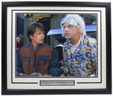 Michael J. Fox Christopher Lloyd Signed Framed 16x20 Future Photo JSA BAS - Sports Integrity