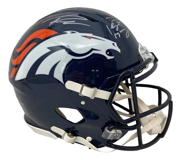 Peyton Manning Russell Wilson Signed Broncos FS Authentic Speed Helmet Fanatics - Sports Integrity