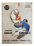 Philadelphia Eagles vs Chicago Cardinals November 16 1952 Game Program - Sports Integrity