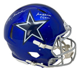 Roger Staubach Signed Cowboys FS Flash Authentic Speed Helmet Americas Team BAS - Sports Integrity