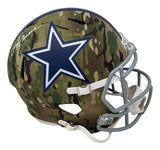 Roger Staubach Signed Dallas Cowboys Full Size Camo Replica Speed Helmet BAS - Sports Integrity