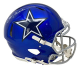 Roger Staubach Signed Dallas Cowboys Full Size Flash Authentic Speed Helmet BAS - Sports Integrity