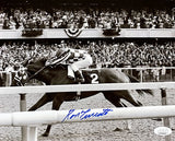 Ron Turcotte Signed 8x10 1973 Belmont Stakes Horse Racing Photo JSA ITP