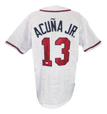 Ronald Acuna Jr Atlanta Signed White Baseball Jersey 18 ROY Insc JSA - Sports Integrity