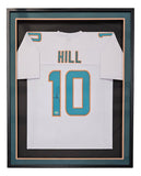 Tyreek Hill Miami Signed Framed Custom White Football Jersey BAS ITP - Sports Integrity