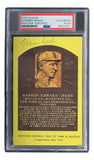 Warren Spahn Signed 4x6 Milwaukee Braves Hall Of Fame Plaque Card PSA/DNA 85027811 - Sports Integrity