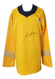 William Shatner Signed Captain Kirk Custom Yellow Star Trek Shirt JSA ITP Holo - Sports Integrity