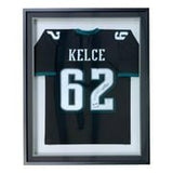 Jason Kelce Philadelphia Signed Framed Black Football Jersey SB LII Champs PSA ITP - Sports Integrity