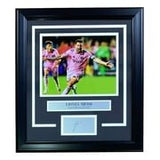 Lionel Messi Framed 8x10 Inter Miami 1st Goal Photo w/ Laser Engraved Signature - Sports Integrity