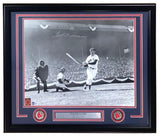 Ted Williams Signed Framed 16x20 Boston Red Sox Hitting Photo BAS LOA