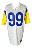 Aaron Donald Signed Los Angeles Rams White Nike Game Jersey BAS ITP - Sports Integrity