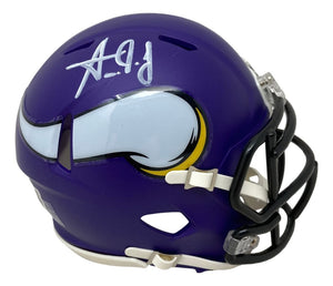 Aaron Jones Signed Minnesota Vikings Mini Speed Helmet BAS ITP - Sports Integrity