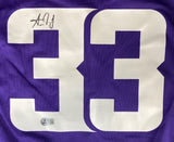 Aaron Jones Signed Minnesota Vikings Purple Nike Game Replica Jersey BAS ITP - Sports Integrity