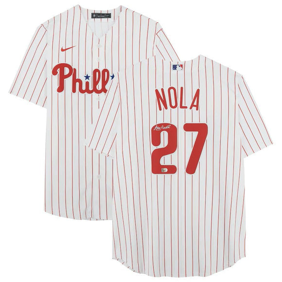 Aaron Nola Signed Philadelphia Phillies Nike Replica Jersey Fanatics - Sports Integrity