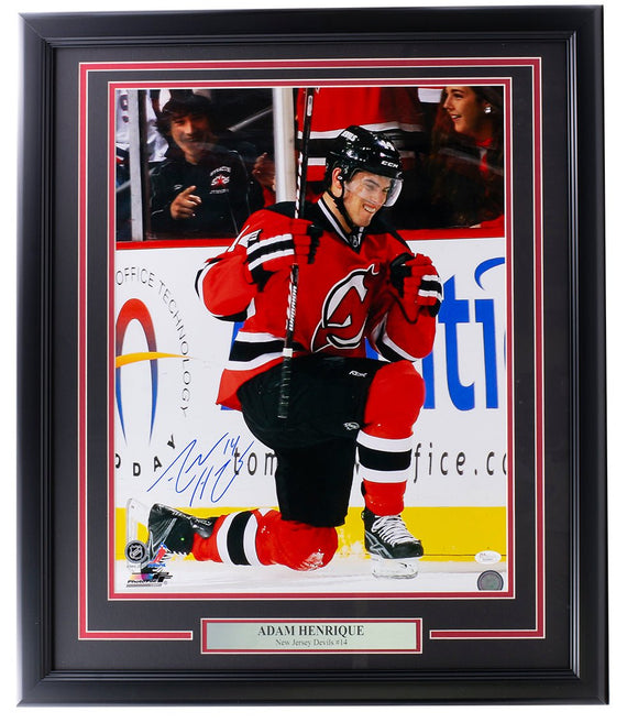 Adam Henrique Signed Framed 16x20 New Jersey Devils Photo JSA ITP Hologram - Sports Integrity