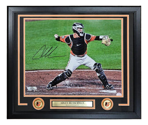 Adley Rutschman Signed Framed 16x20 Baltimore Orioles Throwing Fanatics - Sports Integrity