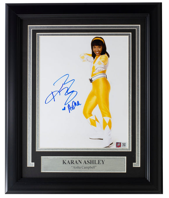 Aisha Campbell Yellow Ranger Signed Framed 8x10 Power Rangers Photo PA COA - Sports Integrity