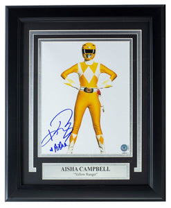 Aisha Campbell Yellow Ranger Signed Framed 8x10 Power Rangers Photo BAS - Sports Integrity