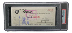 Al Davis Signed Oakland Raiders Bank Check #12915 PSA/DNA Gem MT 10 - Sports Integrity