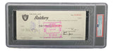 Al Davis Signed Oakland Raiders Bank Check #18043 PSA/DNA Gem MT 10 - Sports Integrity