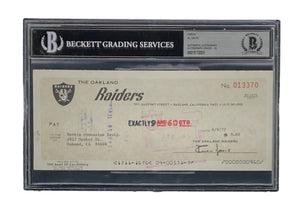 Al Davis Signed Oakland Raiders Bank Check #13370 Auto 10 BAS - Sports Integrity