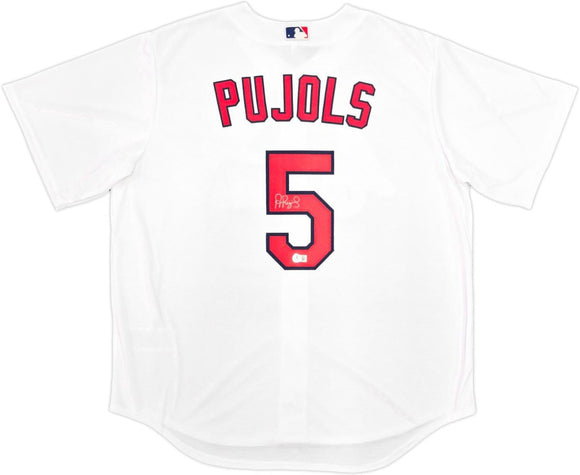 Albert Pujols Signed St. Louis Cardinals White Nike Replica Jersey BAS - Sports Integrity