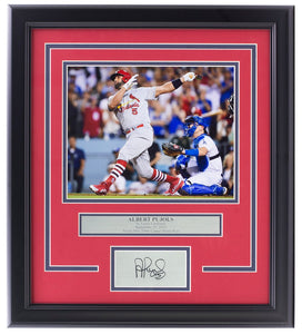 Albert Pujols Framed 8x10 St. Louis Cardinals Photo w/ Laser Engraved Signature - Sports Integrity