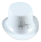 Alice Cooper Signed White Felt Costume Top Hat BAS - Sports Integrity