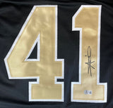 Alvin Kamara New Orleans Signed Black Football Jersey 2 BAS - Sports Integrity