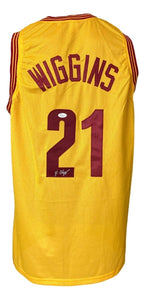 Andrew Wiggins Cleveland Signed Yellow Basketball Jersey JSA Hologram - Sports Integrity