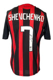 Andriy Shevchenko Signed AC Milan Adidas Soccer Jersey BAS - Sports Integrity