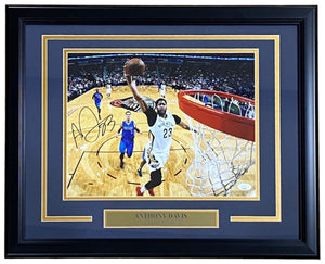 Anthony Davis Signed Framed 11x14 New Orleans Pelicans Photo JSA - Sports Integrity