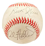 Richie Ashburn Rick Wise Al Holland Signed Official NL Baseball BAS AC22621 - Sports Integrity