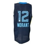 Ja Morant Memphis Signed Navy Blue Basketball Jersey BAS - Sports Integrity