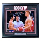 Dolph Lundgren Signed Framed 16x20 Rocky IV Photo I Must Break You Insc JSA ITP - Sports Integrity