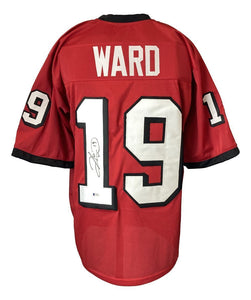 Hines Ward Georgia Signed Red Football Jersey BAS