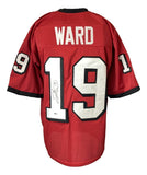 Hines Ward Georgia Signed Red Football Jersey BAS